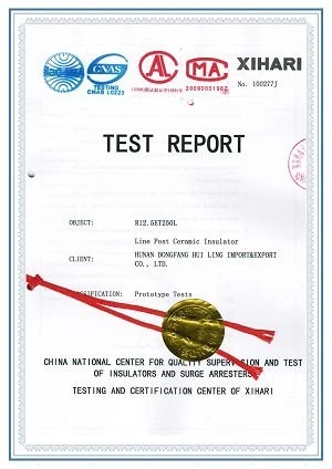 2.36kV Line post insulator test report